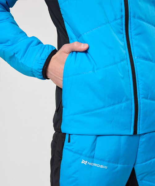 Куртка Nordski Hybrid Warm 2.0 Light Blue/Black (48-M, Light Blue/Black, , , , , )