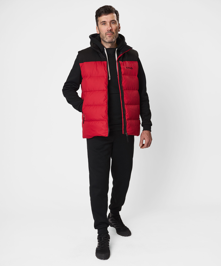 Жилет пуховый Nansen R Мужской (XL, 1210/т.красный/черный, , , , , )