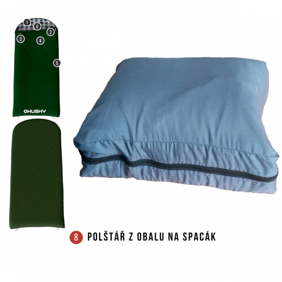 GARY - 5°С 220x90 спальный мешок (зелёный, левый)