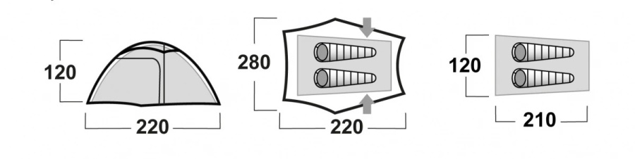 SAWAJ 2 TRITON палатка (зеленый)