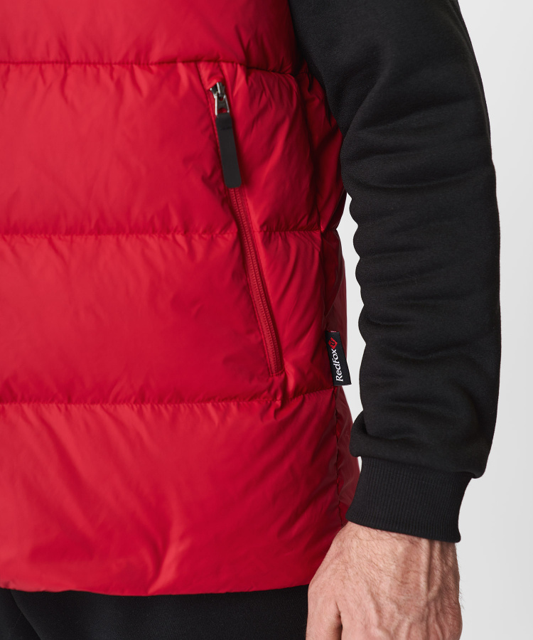 Жилет пуховый Nansen R Мужской (XL, 1210/т.красный/черный, , , , , )