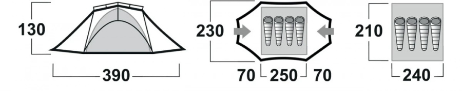 BROFUR 4 палатка (зеленый)