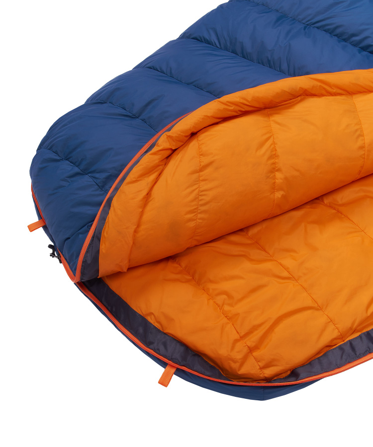 Спальный мешок пуховый Yeti SR -17C left (Regular, 9723/деним/оранжевый, , , , , )