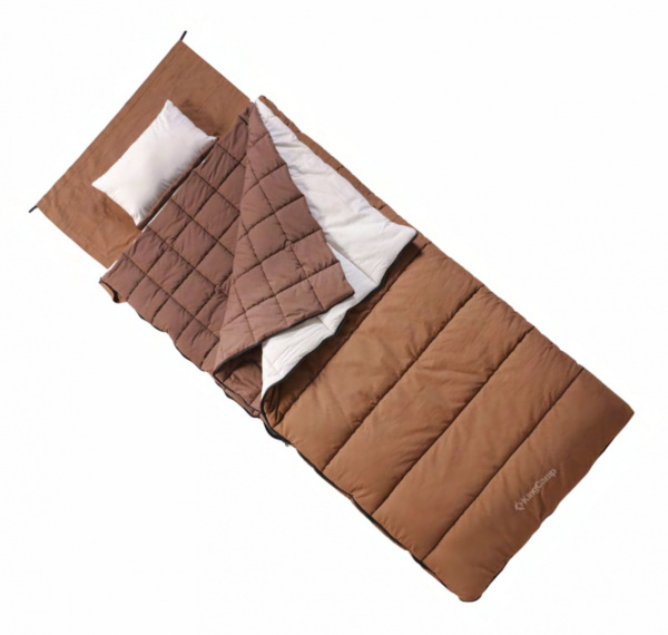 King Camp 2218 grassy 600 -22°с 203x96 спальный мешок (-22°с, коричневый левый)