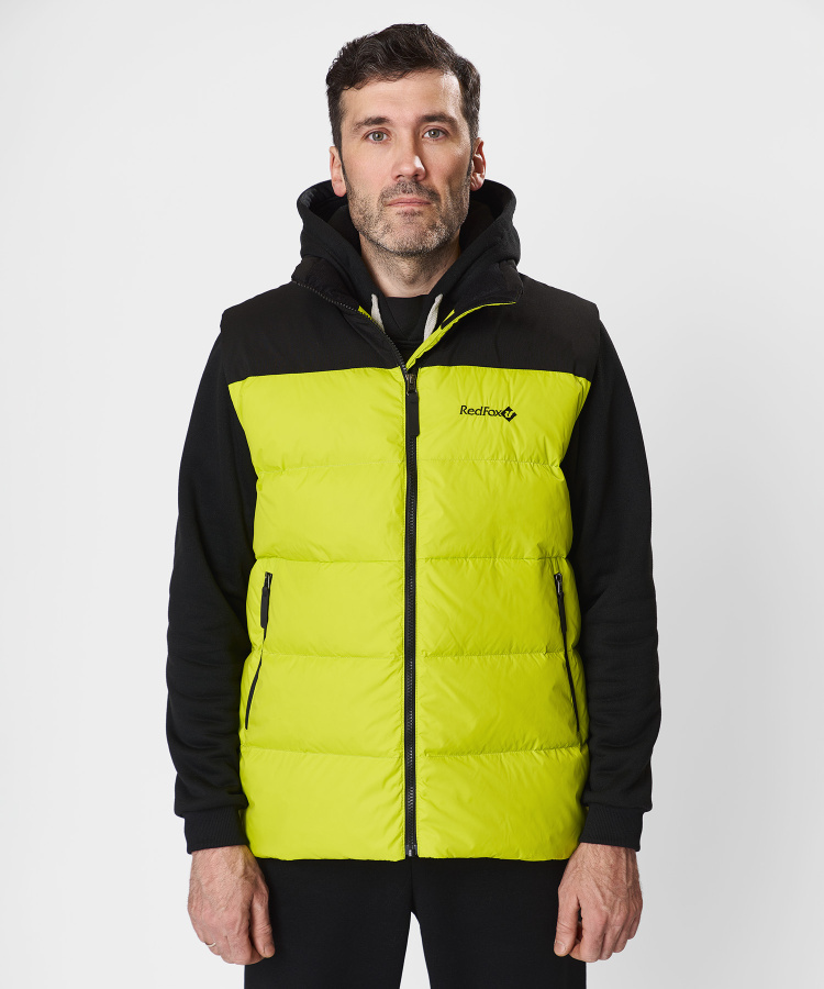 Жилет пуховый Nansen R Мужской (M, 5210/lime/черный, , , , , )