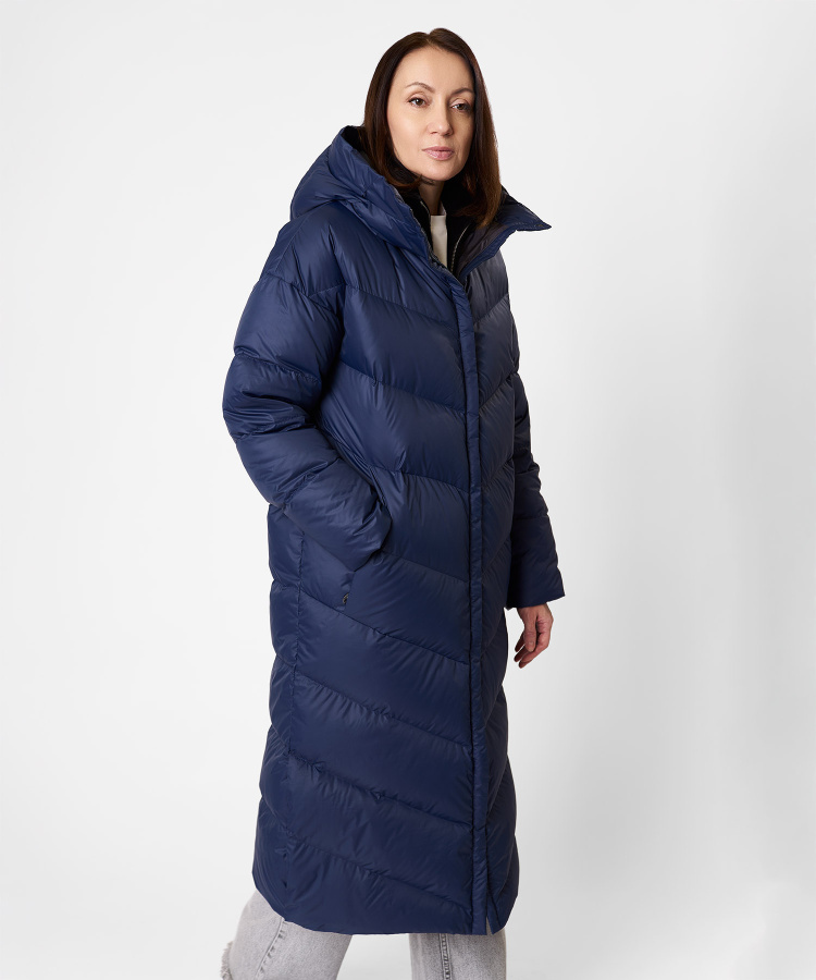 Пальто пуховое Astra Женское (S, 9100/т.синий, , , , , )