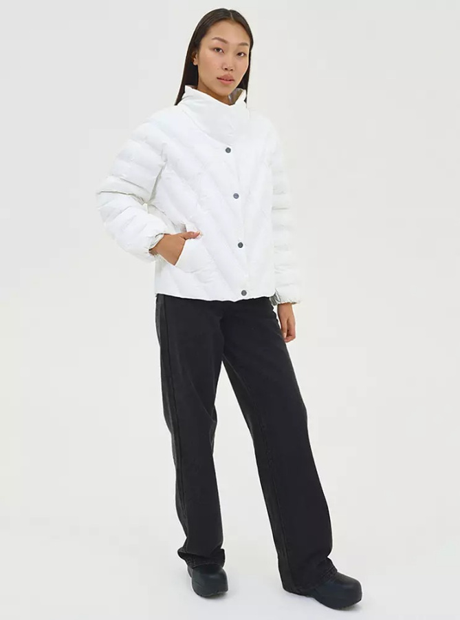 *100339 Куртка женская ALAGIR (36/38, 683 серебряный белый, , , , , )