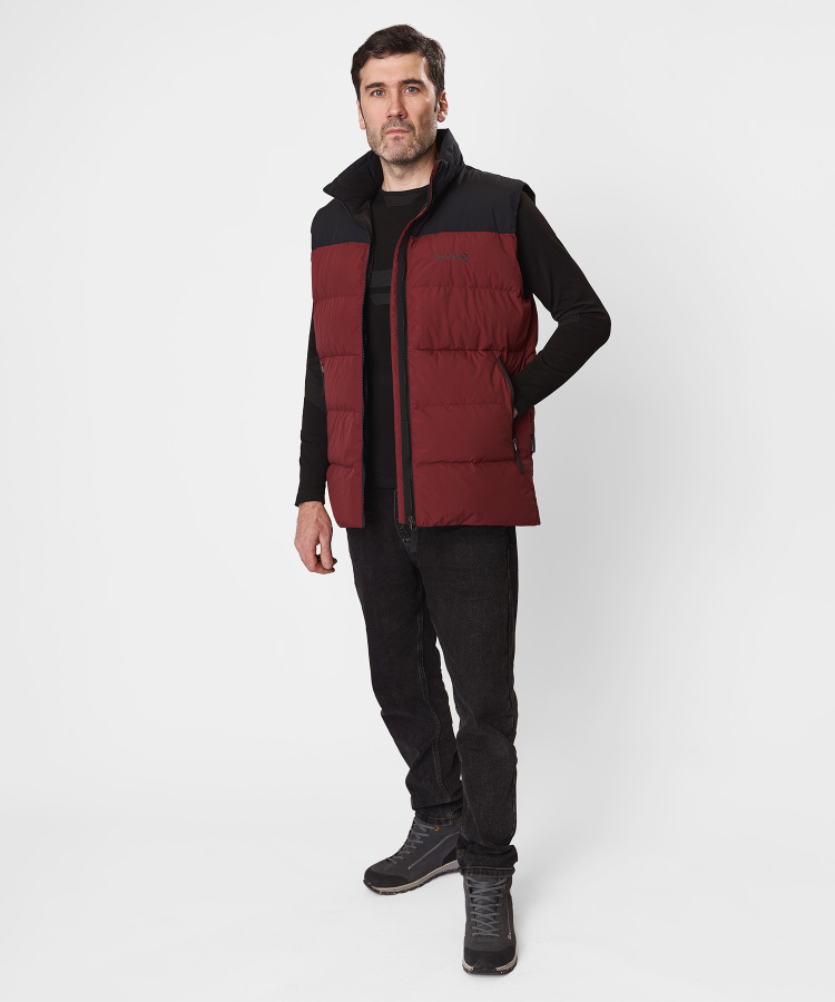 Жилет пуховый Nansen IV Мужской (S, 1110/бордовый/черный, , , , , )