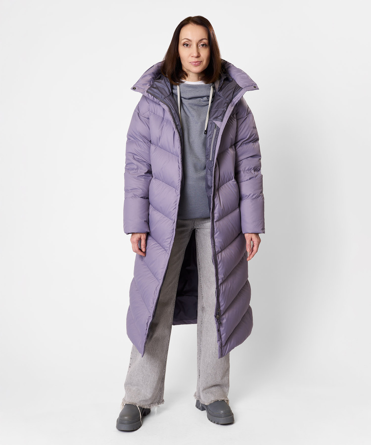 Пальто пуховое Astra Женское (XS, 0700/т.лиловый, , , , , )