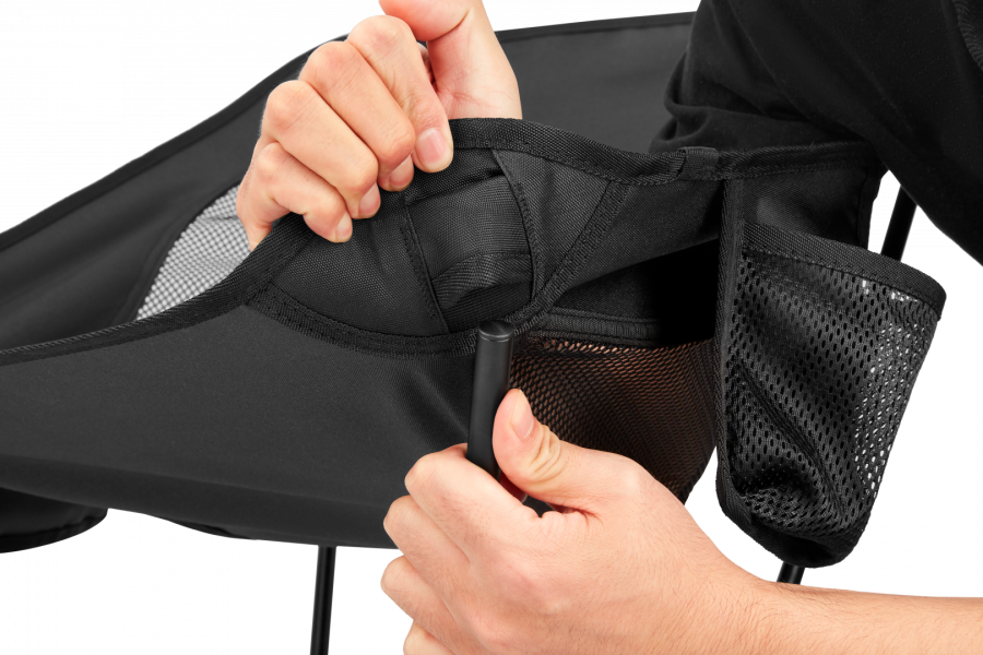 2405 ULTRALIGHT SQUARE LOW CHAIR кресло скл. (черный)