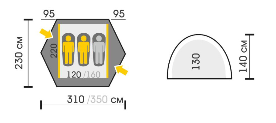 MAREL 3 палатка Talberg (зеленый)
