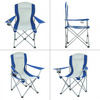 3818 Arms Chair кресло скл. cталь (84Х50Х96, сине-серый)