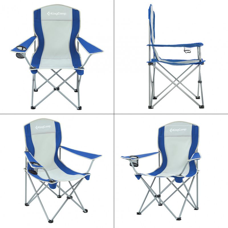 3818 Arms Chair кресло скл. cталь (84Х50Х96, сине-серый)