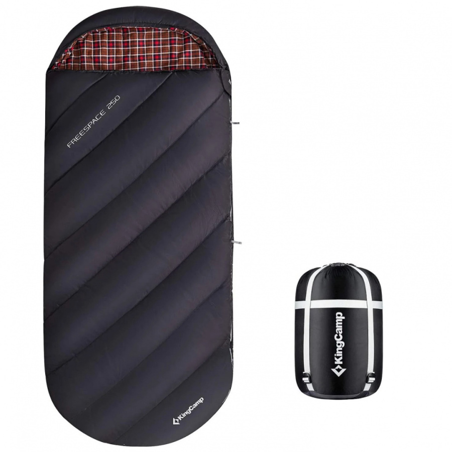 2024 FREE SPACE 250 -8С 220x100 спальный мешок (-8, т.серый левый)