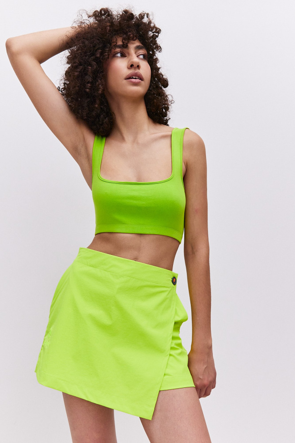 *Юбка-шорты 24-31141 жен. (48, 63 лимонный/акация, 168, , , , )