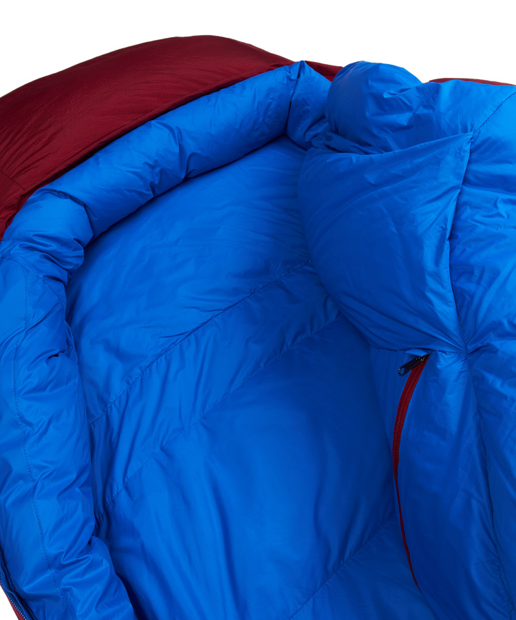 Спальный мешок пуховый Rapid -40C left (Long, 1282/т.красный/синий, , , , , )