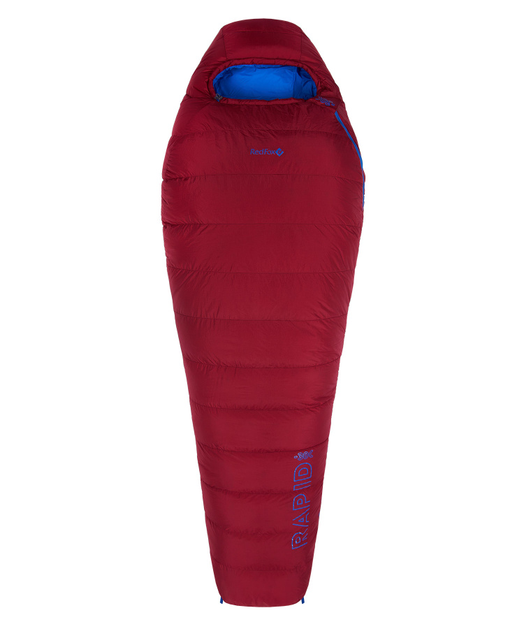 Спальный мешок пуховый Rapid -30C left (Regular, 1282/т.красный/синий, , , , , )