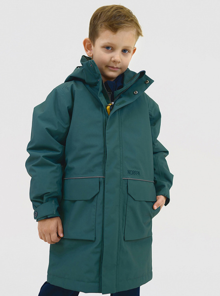 *100300 Куртка детская HANKA (110, 198 зеленая ель, , , , , )