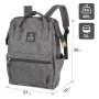  b0297 casual backpack рюкзак (т. серый)
