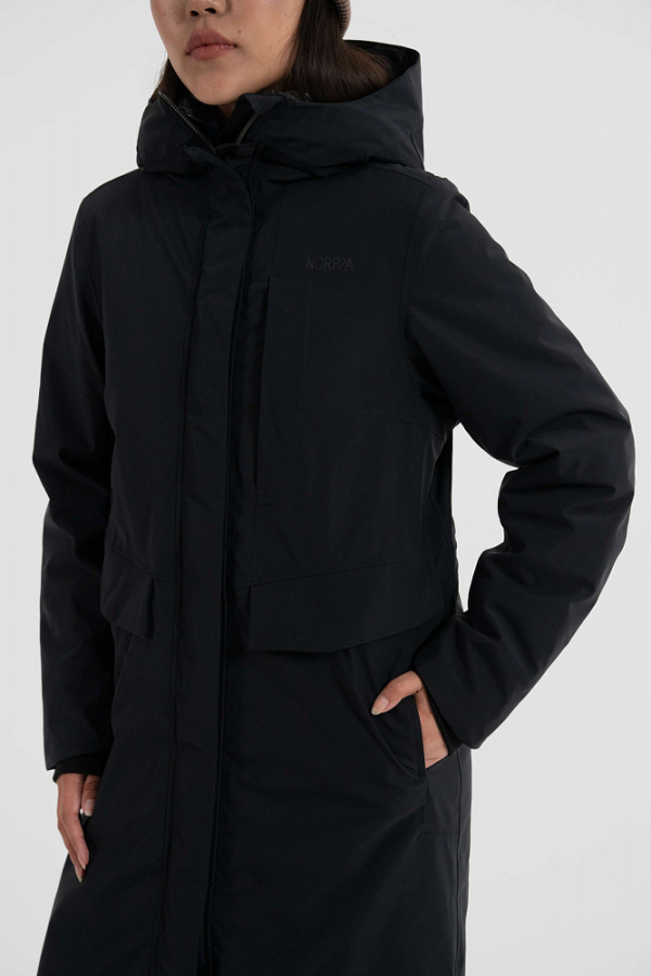 *100409 Пальто женское KOLARY (40, 060 чёрный, , , , , )