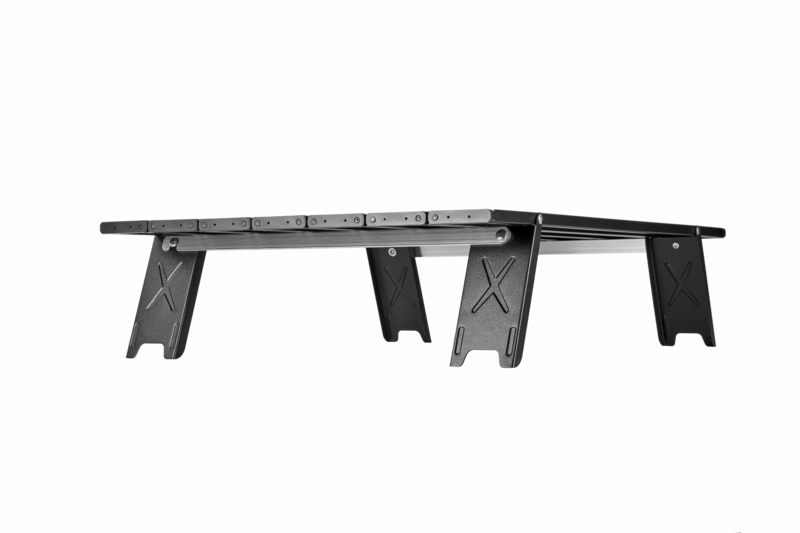 2403 MINI ALUNIUM TABLE L стол скл. алюм (черный)