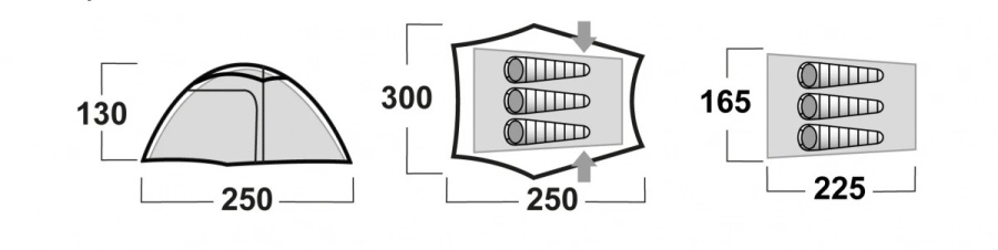 SAWAJ 3 TRITON палатка (зеленый)