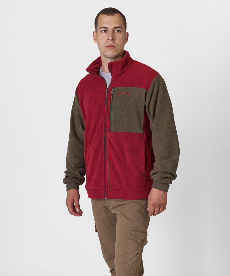 Джемпер Camp Jacket Мужской (XL, 1131/бордовый/т.оливковый, , , , , )