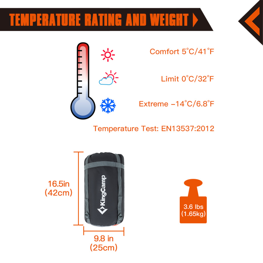 3211 VALLEY 330 -4C спальный мешок (оранж., правый)