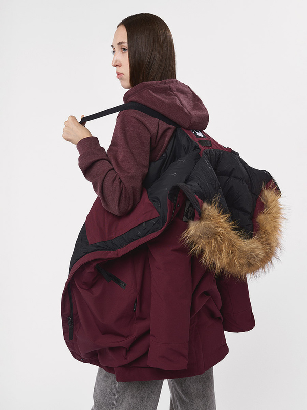 Полупальто пуховое Nyla III Женское (XL, 2500/бургунди, , , , , )