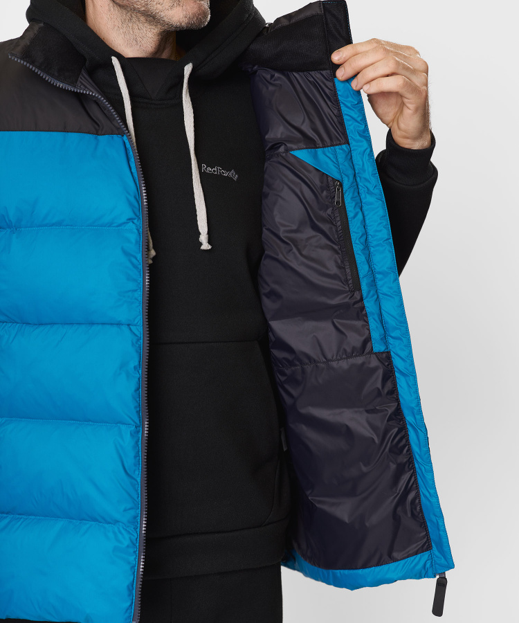 Жилет пуховый Nansen RL Мужской (S, 6910/нептун/черный, , , , , )