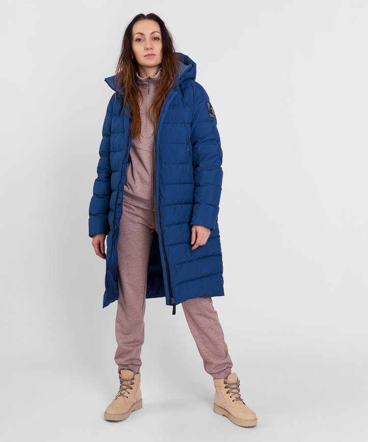 Пальто пуховое Siberia III Женское (XL, 9700/деним, , , , , )