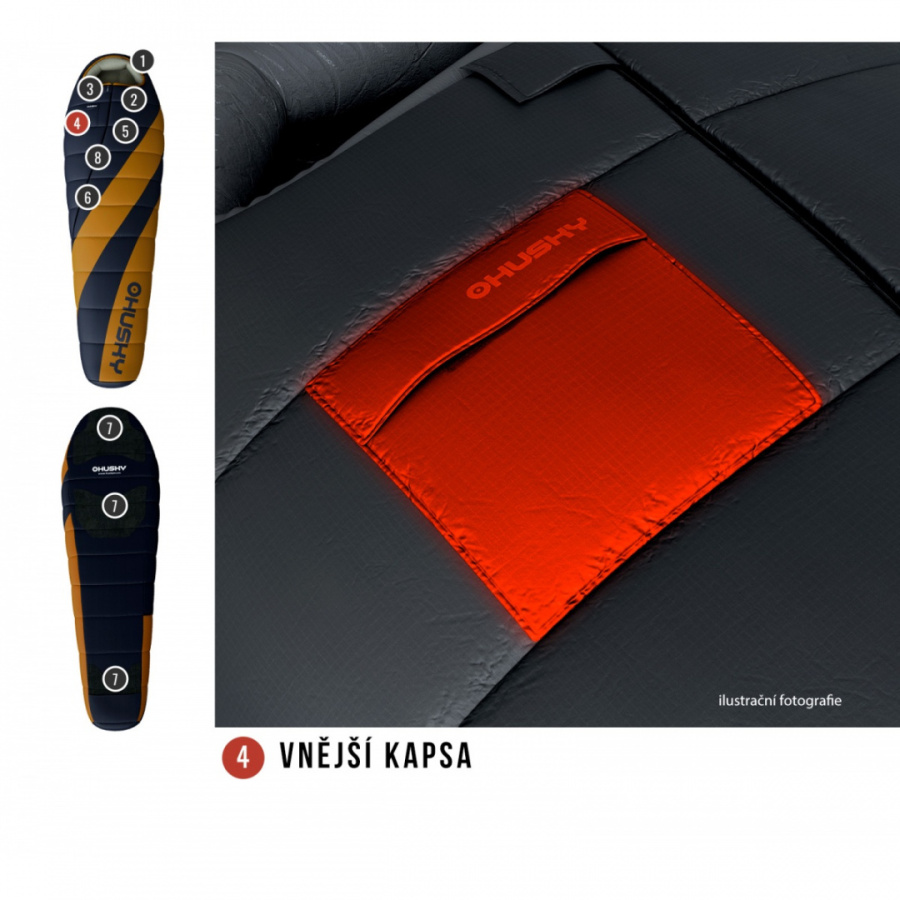 HUSKY LADIES MOTION -20С 200х80 женский спальный мешок (левый)