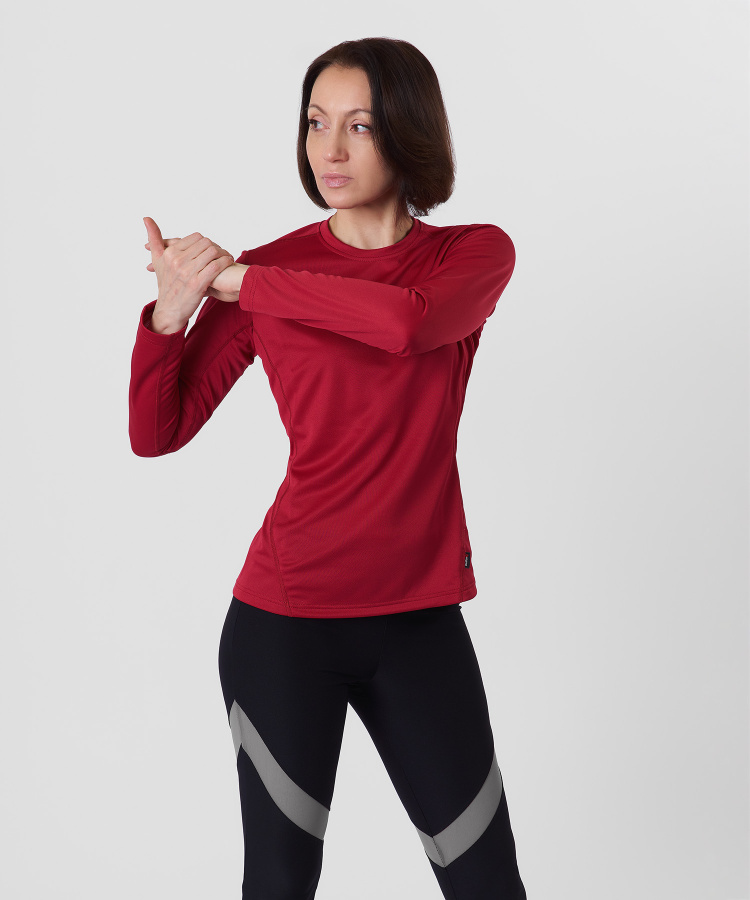 Футболка с длинным рукавом Workout Женская (XS, 1700/кораллово-розовый, , , , , )