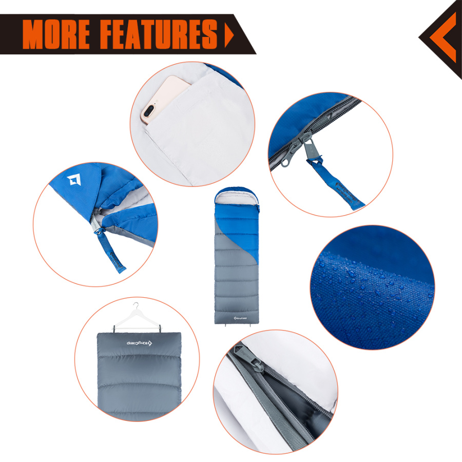 3212 VALLEY 250 -3С спальный мешок (синий, правый)