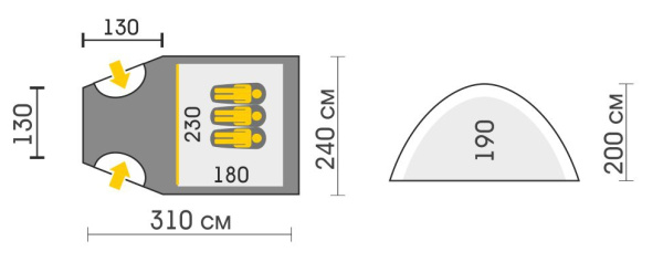 Talberg bigless 3 палатка talberg (зелёный)