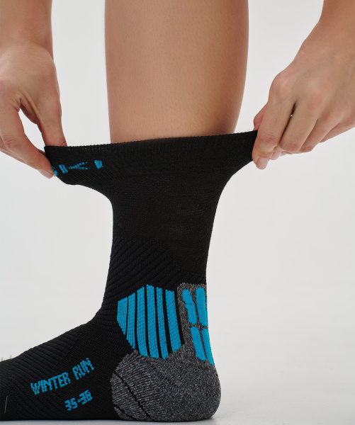 Носки Winter Run Black/Light Blue (42-45, BLACK/LIGHT BLUE, , , , , )