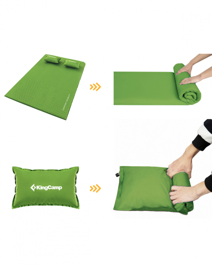 3594 COMFORT DOUBLE коврик самонад (198X130X4см, синий)