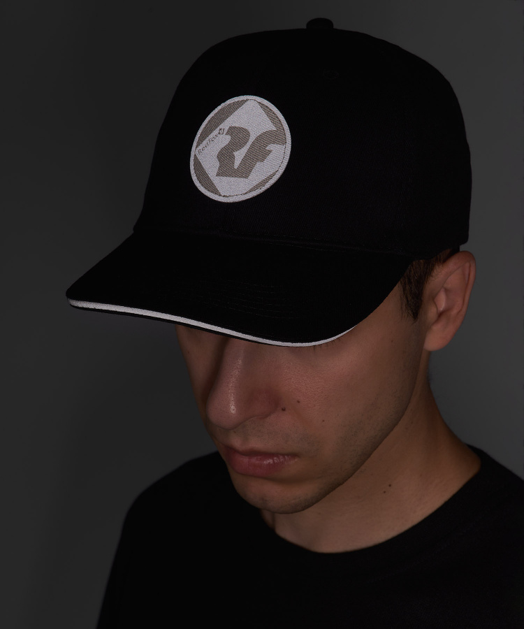 Кепка со светоотражающим кантом (, Черный, , , , , )