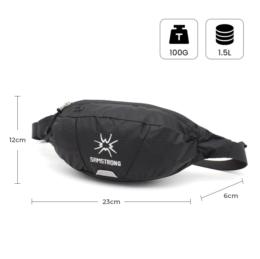 B0268 WAIST BAG 1,5 Поясная сумка (1.5 розово-красный)