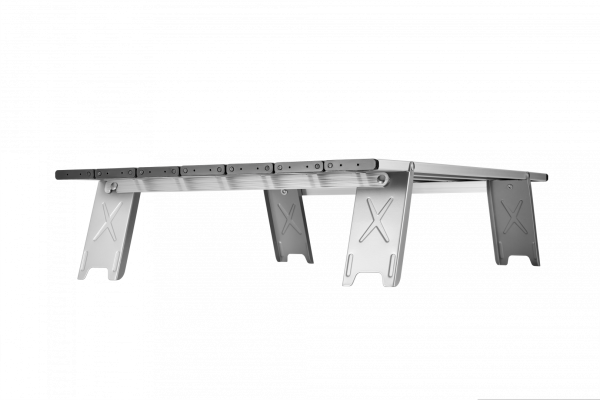Atepa 2403 mini alunium table l стол скл. алюм (серебристый)