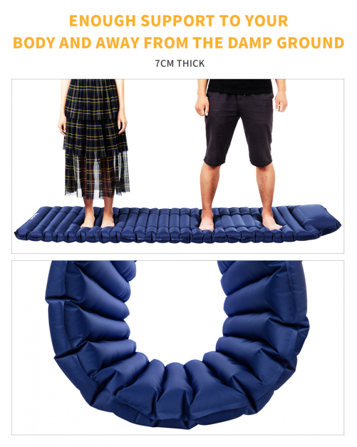 1903 COMFORT LIGHT коврик надувной (синий, 189 х 66 х 7/11 см)