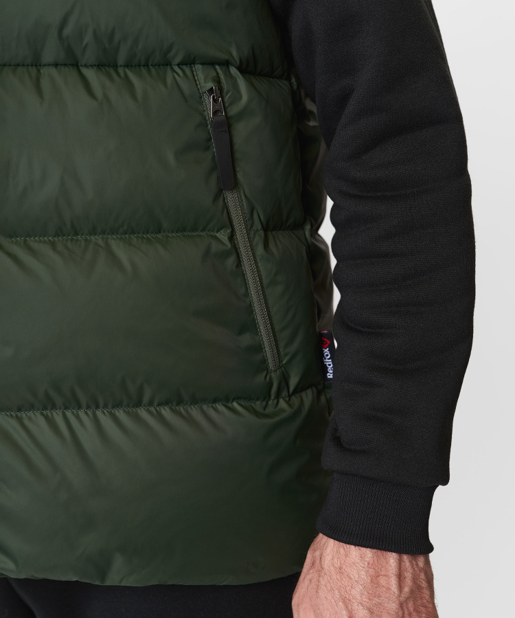Жилет пуховый Nansen R Мужской (S, 5110/т.зеленый/черный, , , , , )