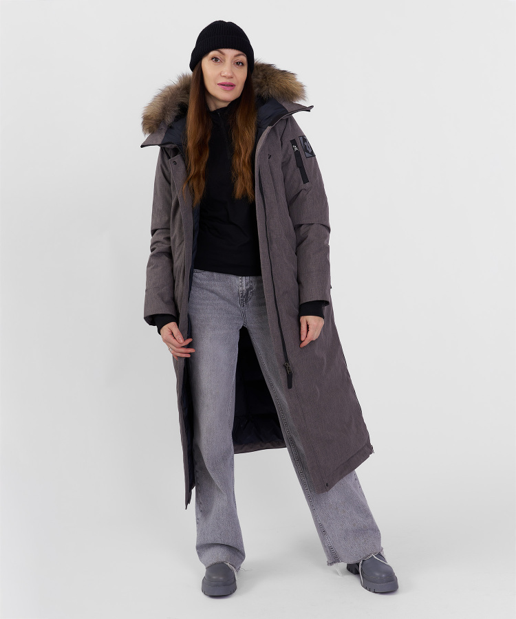 Пальто пуховое Aurora III DF Женское (XL, 4700/гранит, , , , , )