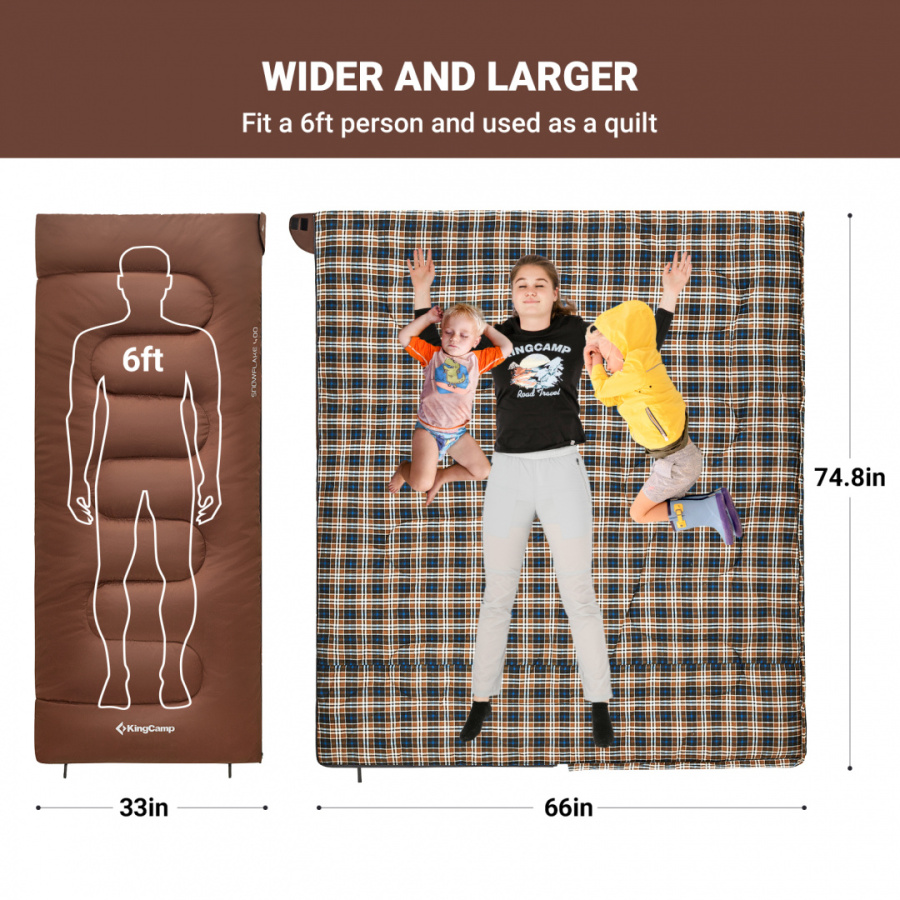 2215 SNOWFLAKE 400 -15°С 190х84 спальный мешок (-15С, коричневый левый)