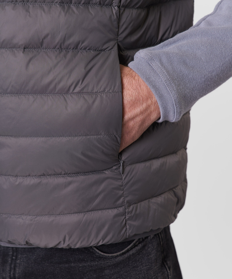 Жилет пуховый Town Мужской (XL, 4000/серый, , , , , )