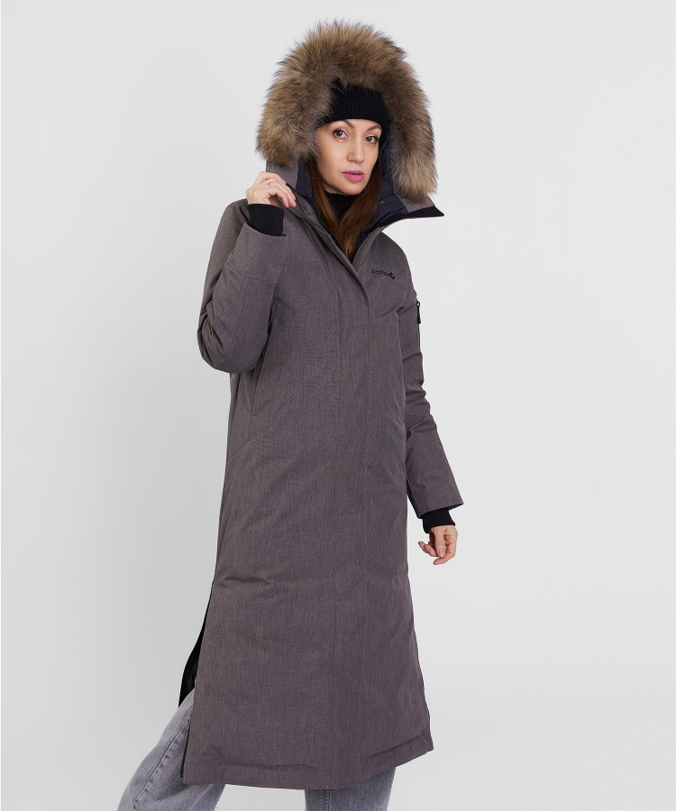 Пальто пуховое Aurora III DF Женское (XL, 4700/гранит, , , , , )