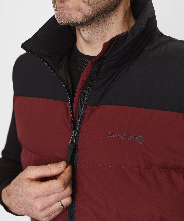 Жилет пуховый Nansen IV Мужской (S, 1110/бордовый/черный, , , , , )