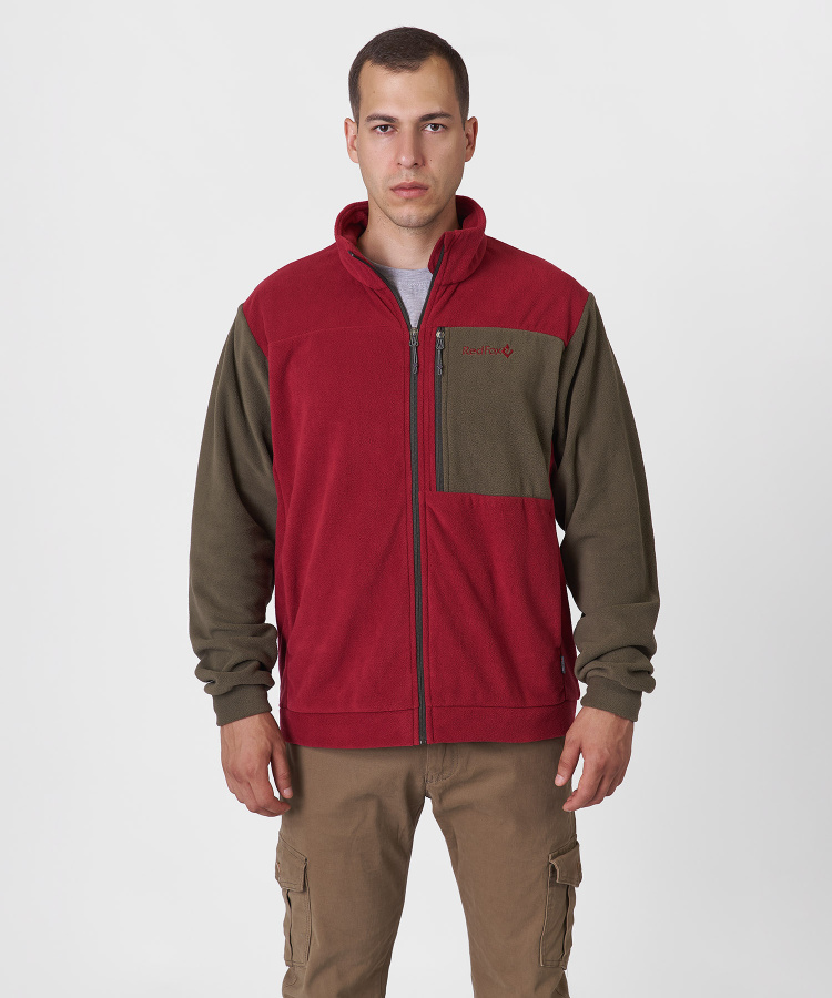 Джемпер Camp Jacket Мужской (XL, 1131/бордовый/т.оливковый, , , , , )