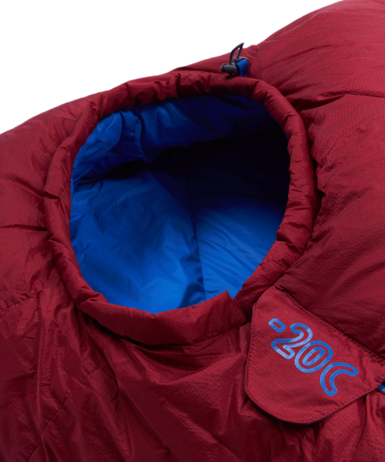 Спальный мешок пуховый Rapid -20C left (Long, 1282/т.красный/синий, , , , , )