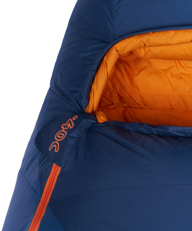 Спальный мешок пуховый Yeti-30C left (Regular, 9723/деним/оранжевый, , , , , )